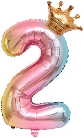 YİİSU 79THT3 Taç Numarası Folyo Balonlar Numarası Balon Mutlu Doğum Günü Partisi Dekorasyon 32 İnç