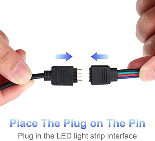 6 Adet 4 Pin RGB uzatma kablosu LED şerit konektörü kablosu tel lehimsiz şerit Jumper kabloları kiti ile 12 Adet Pin konnektör