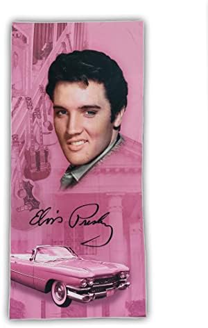 Orta Güney Ürünleri Elvis Presley Mikrofiber Vücut Havlusu Pembe 27,5 X 60 - Orta Güney Ürünleri