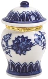 Two's Company Chinoiserie Limuzin Tarzı Porselen Kapaklı Dekoratif Kutu Çiçekli