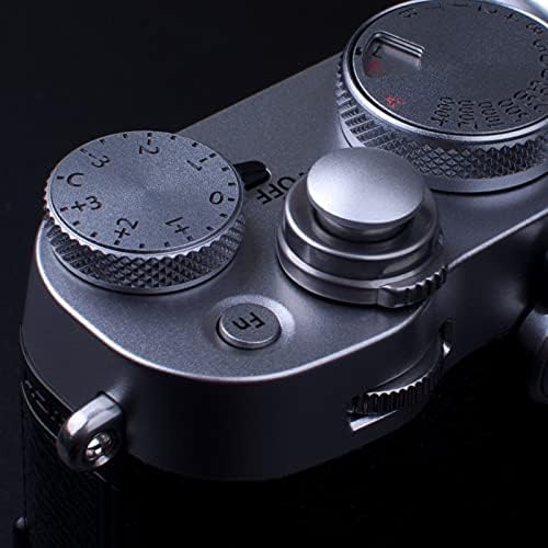 VKO Gümüş Yumuşak Metal Deklanşör Düğmesi Fujifilm ile uyumlu X-T4 X-T30 X-T3 X100F X-T20 X-PRO2 X30 X100S X-E2S X-T10 X-T2