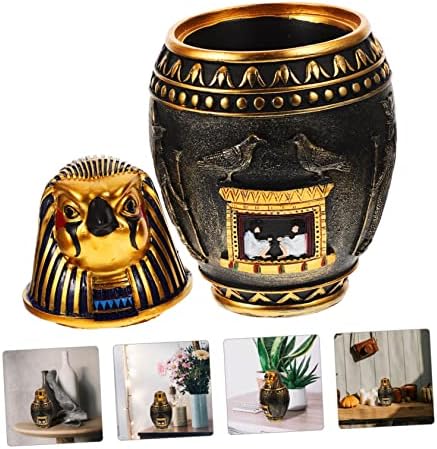 CLİSPEED Mısır Urn Yetişkin Kremasyon Urn Pet Keepsake Urn Mısır Krallık Heykelleri Reçine Pet Kül Can Pet Cenaze tabutu