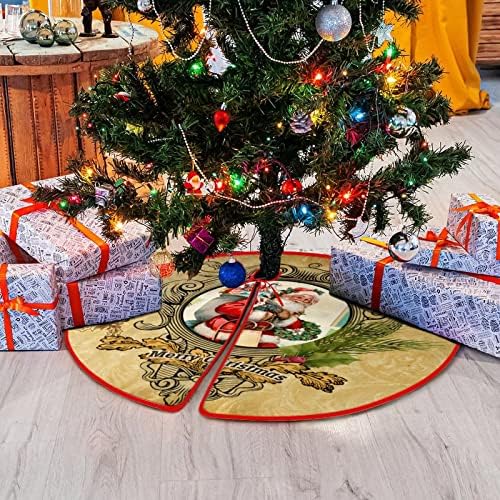 Noel Ağacı Etekler Mat 30x 30 Eski Zaman Santa Merry Christmas Ağacı Etekler Noel baba'nın Hikayesi Zaman Kişiselleştirilmiş