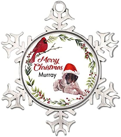 Köpek MerryChristmas CardinalBird 2022 Ağaç için Noel Süsü CardinalBird Kuş Köpek Kaybı için Anma Hediyeleri Kar Tanesi Metal