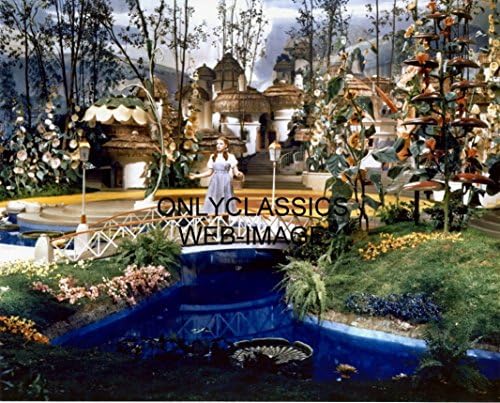 OnlyClassics OZ Büyücüsü Renk 8X10 Film Fotoğraf Judy Garland Mistik Sahne Munchkin Land