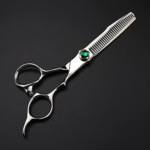 Saç Kesme Makas, 6 inç Japonya 440c çelik makas Yeşil mücevher saç makas kesme kuaför saç kesimi inceltme makasları kuaför
