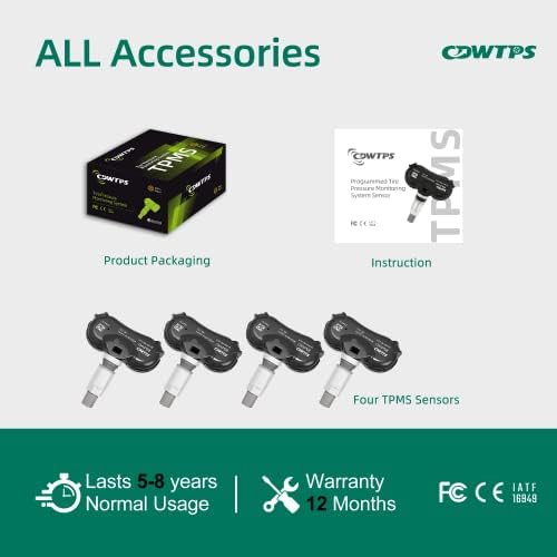 CDWTPS TPMS Sensörü, 315MHZ Lastik Basıncı İzleme Sistemi 4-Pack 2008-2017 Honda |Acura Değiştirin42753SNAA81.42753SNAA83.