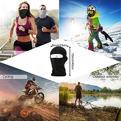 2 Paket Bandana Yüz Şapka Açık Airsoft Motosiklet Kayak Maskesi Kış Güneş Balaclava Siyah Taktik Hood Kask yüz kapatma