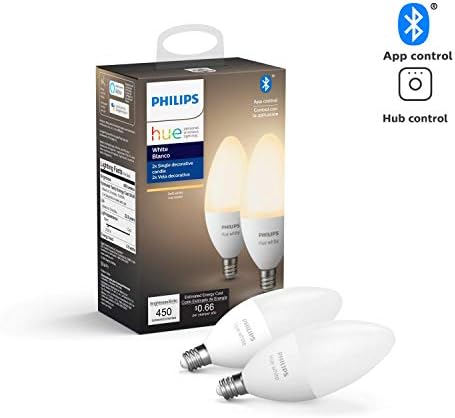 Philips Hue 476977 A19 Akıllı Ampul, 4'lü Paket, Beyaz, 4'lü ve Beyaz 2'li Paket LED Akıllı Mum,Bluetooth ve Zigbee Uyumlu