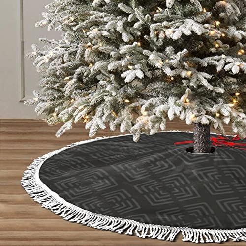 Karo Siyah Leke Geçirmez Noel Ağacı Etek Kırmızı Noel Ağacı Dekorasyon Yeni Yıl Şenlikli Tatil Parti Dekor 36