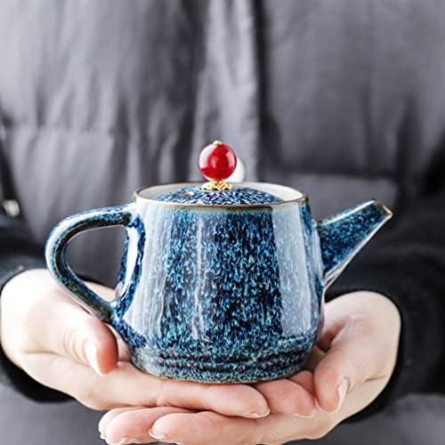 Hemoton Açık dekor seramik demlik porselen çaydanlık çin Kung Fu demlik çay kaynar Pot Seramik Caffee Pot çay töreni malzemeleri