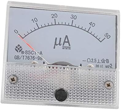 X-DREE Vidalı Analog DC 0 - 50UA Ölçek Aralığı mikroamper metre Paneli(Tornillo montado en analógico DC 0-50UA Panel de medidor