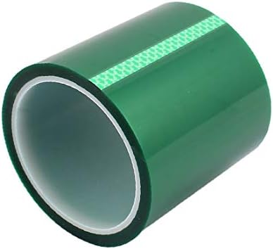 X-DREE 100mm Genişlik 33 M Uzunluk Yeşil PET Yapışkan Bant yüksek sıcaklık ısıya dayanıklı Lehim (resistente al calore ad