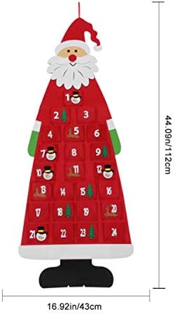 PRETYZOOM Doğuş Dekor Noel Advent Takvimi Noel Takvimine geri Sayım Peluş Süsler Asılı Dekorasyon Çocuklar için Noel Tatili