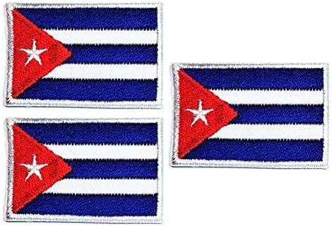 Mini Ülke Küba Bayrağı Seti. Yamalar Küba Ulusal Bayrak Aplike İşlemeli Rozeti T-shirt Ceketler Ayakkabı Sırt Çantası Elbise
