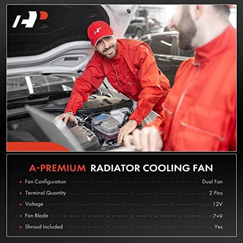 A-Premium motor radyatörü Soğutma Fanı Meclisi ile Uyumlu Ford Escape 2017-2019 & Lincoln MKC 2015-2018, 1.5 L 2.0 L 2.3