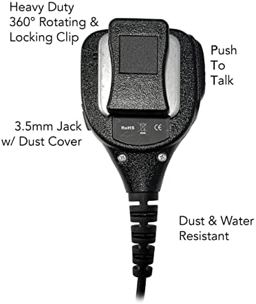 Hoparlör El Mikrofonu BaoFeng ile uyumludur: UV9R, UV9R Plus, BF-A58, UV-XR, GT-3WP, BF-9700, UV-5'LER, BF-R760, UV-82WP