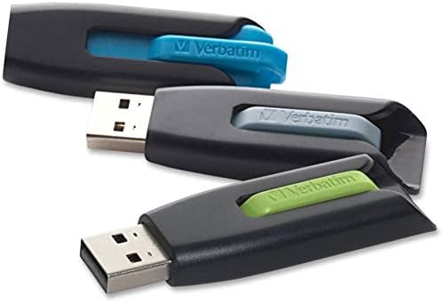 Verbatim 16GB Store' n ' Go V3 USB 3.0 Flash Sürücü-3pk-Mavi, Yeşil, Gri