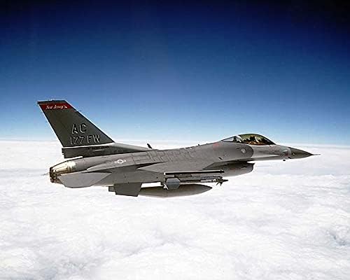 Uçuşta F-16 Savaş Uçağı Hava Kuvvetleri 8x10 Gümüş Halojenür Fotoğraf Baskısı