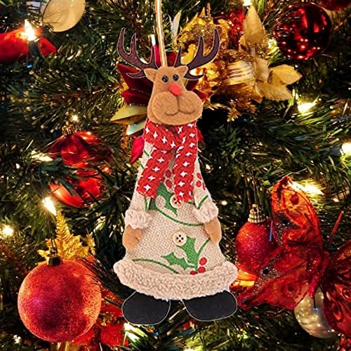 NEARTİME Noel dekorasyon kumaşı Kolye Noel Ağacı Kolye Kolye çocuk Hediye Mini Bebek Kristal Avize Boncuk Zincir (SDC-F,
