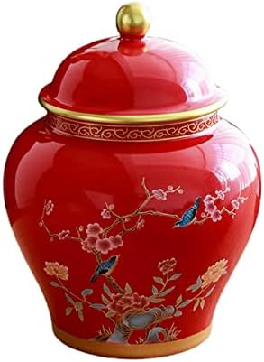 BREWİX Antik Çin Tarzı Porselen Zencefil Kavanoz Dekoratif Çiçek Vazo çay teneke kutusu Ev Dekorasyon Tapınak Kavanoz Geleneksel