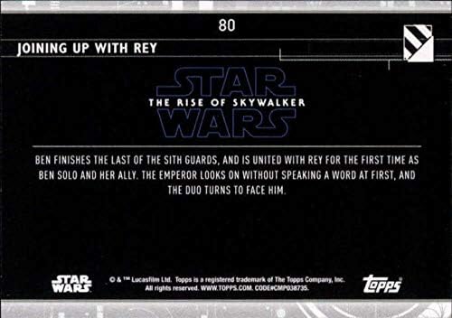 2020 Topps Yıldız Savaşları Skywalker'ın Yükselişi Seri 2 80 Rey, KYLO REN Ticaret Kartı ile birleşiyor