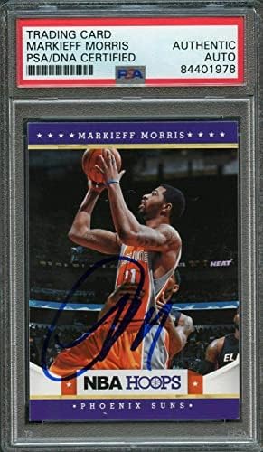 2011-2012 NBA Çemberleri 234 Markieff Morris İmzalı Kart OTOMATİK PSA Slabbed Suns-Basketbol Slabbed İmzalı Kartlar