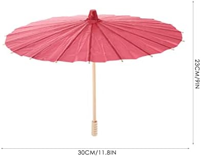 Dıdıseaon 2 adet Çin Kağıt Şemsiye Şemsiye Yağmur Geçirmez El Yapımı Japon Yağlı Kağıt Şemsiye Dans Prop Düğün Parti Dekor