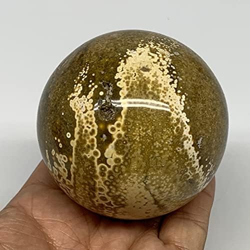 WatanGems 423.7 g, 2.7(68mm), Madagaskar'dan Doğal İşlenmemiş Okyanus Jasper Küre Topu Reiki, B15652