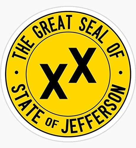 Jefferson Eyaleti Etiket-Etiket Grafiği-Su Geçirmez-Solmaya Dayanıklı Kalıp Kesim