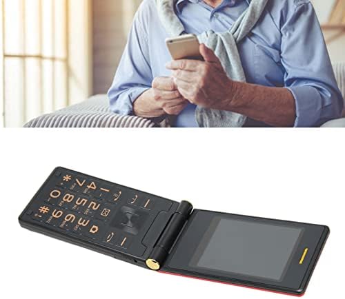 Kıdemli Cep Telefonu, Gezi için 5900mAh 3 inç Unlocked Cep Telefonu (Kırmızı)