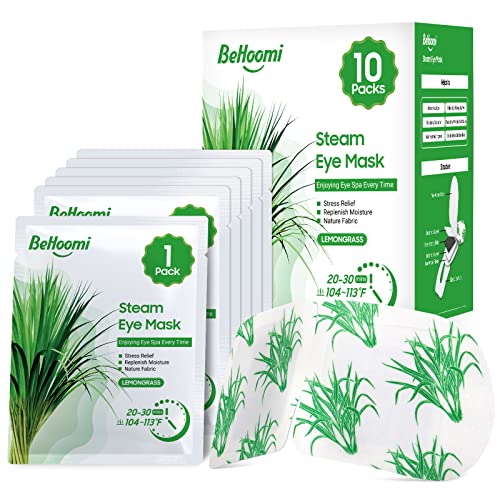 BeHoomı Koyu Halkalar için 20 Paket Buharlı Göz Maskesi, Lavanta ısıtmalı Göz Maskesi Kuru Gözler için Tek Kullanımlık Sıcak
