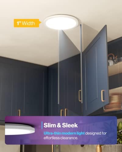 Sunco Akıllı LED Gömme Montajlı Tavan Lambası Armatürü 24W 2500LM 13 inç RGB Renk Değiştiren LED Gece Lambası Yatak Odası