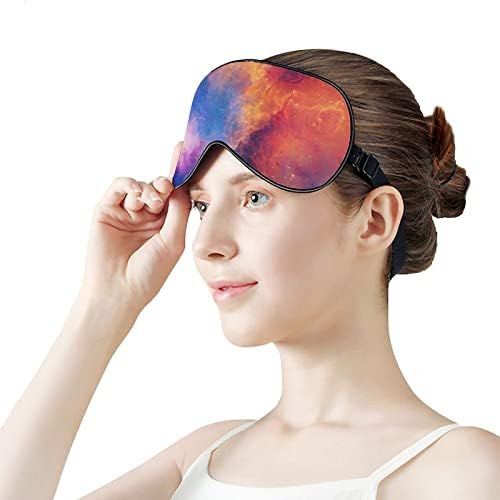 Galaxy SpaceSleep Maskeleri Göz Kapağı Karartma Ayarlanabilir Elastik Kayış ile Gece Körü Körüne Kadın Erkek Yoga Seyahat