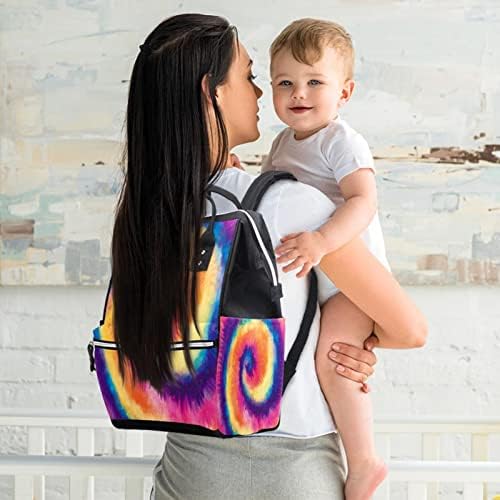 Renkli Batik Desen Girdap bebek bezi çantası Sırt Çantası Bebek Bezi Değiştirme Çantaları Çok Fonksiyonlu Büyük Kapasiteli