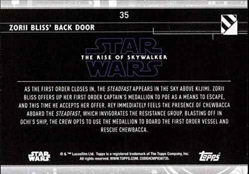 2020 Topps Yıldız Savaşları Yükselişi Skywalker Serisi 2 Mavi 35 Zorii Bliss ' Arka kapı Ticaret Kartı