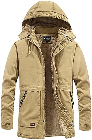 Ymosrh Erkek Mont ve Ceketler Şık erkek Kış Kapşonlu Windproof Katı Uzun Kollu Yumuşak Ceket Kabuk Ceket