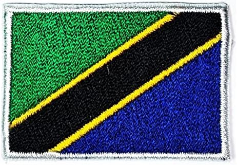 Kleenplus 2 adet. 1. 2X1. 7 İNÇ. Tanzanya Bayrağı Yamalar Bayrak Ülke Yama DIY Kostüm Amblemi Üniforma Taktik Askeri Bayrak