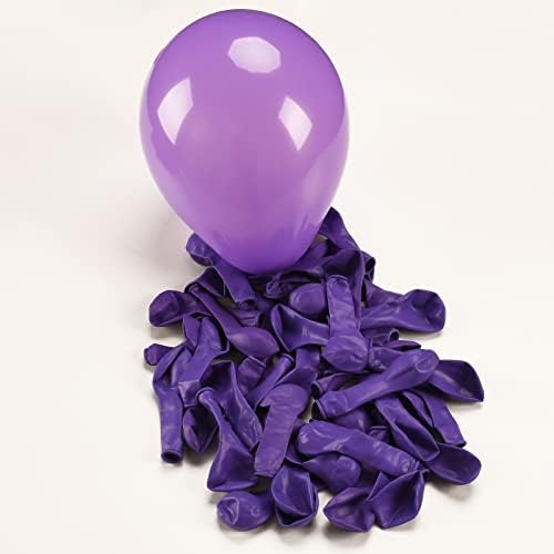 WEIKA 200 Pcs 5 İnç Mor Mat Balonlar, helyum Lateks Balonlar için Doğum Günü Düğün Yıldönümü Nişan Bebek Duş Mezuniyet Sevgililer