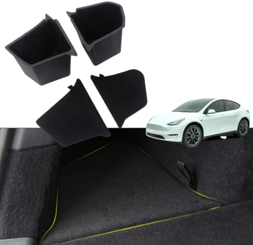 NITOYO Gövde Organizatör Kapaklı saklama kutuları Tesla Model Y için, Arka Bagaj Yan eşya kutuları model y için Yan Kutu