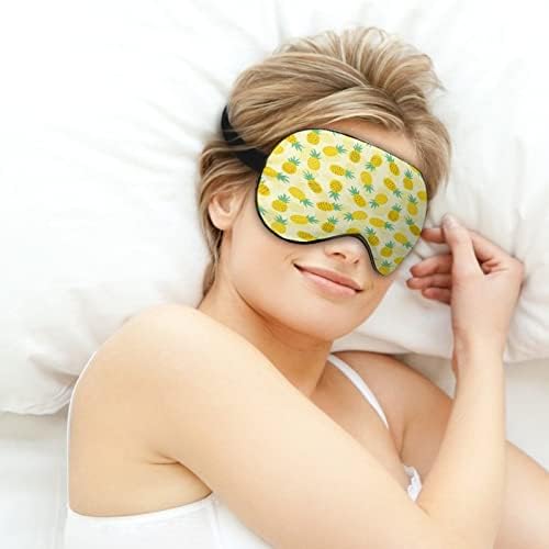 Ananas Sıçrama Uyku Maskesi Ayarlanabilir Kayış ile Yumuşak Göz Kapağı Karartma Körü Körüne Seyahat Relax Şekerleme