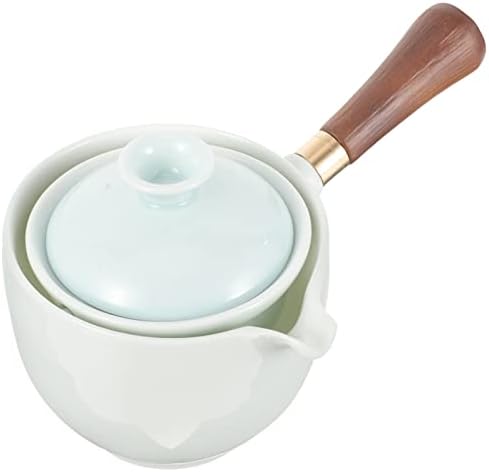 Cabilock cam çaydanlık Porselen Çin Gongfu demlik Taşınabilir 360 Rotasyon Demlik yan kol Çay makinesi Japon çay seti