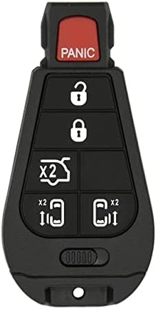 Keyless2Go için Yedek 6 düğmeli uzak anahtar Chrysler Dodge Van IYZ-C01C 56046705 AG - Durashell Teknolojisi ile