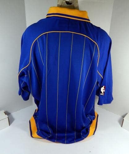 2000'ler Golden State Warriors Oyunu Yayınlandı Mavi Ateş Gömlek Parke Klasik 4XL 6-NBA Oyunu Kullanılmış