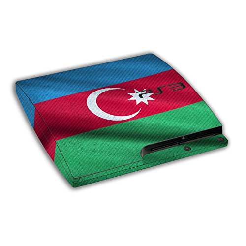 Sony Playstation 3 Slim tasarım cilt Azerbaycan bayrağı çıkartma Playstation 3 Slim için