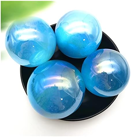 QIAONNAI ZD1226 1 ADET Doğal Renkli Beyaz Selenit Topu Elektroliz Aura Pembe Alçı Kristal Küre Topu Dekoratif Taşlar ve Mineraller