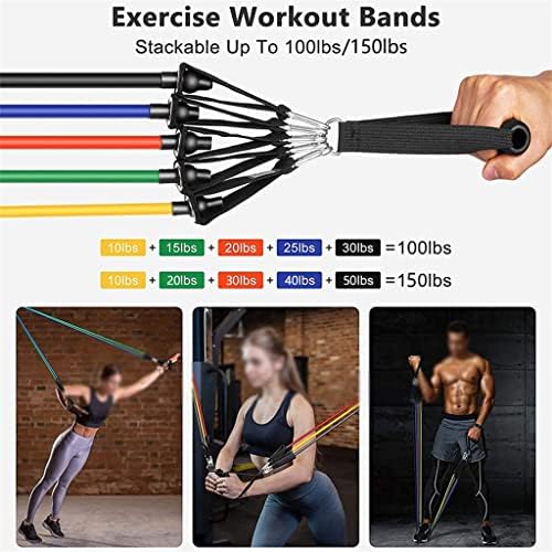 LHLLHL Pilates Bar Direnç Bandı ile Yükseklik ve Direnç Ayarlanabilir Gücü Eğitim Genişletici Taşınabilir Ev Egzersiz (Renk