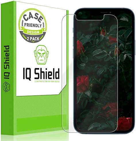 IQ Shield Ekran Koruyucu ile Uyumlu Apple iPhone Pro 12 (6.1 inç) (2'li Paket) (Kasa Dostu) Kabarcık Önleyici Şeffaf Film